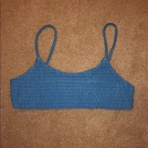 blue bikini top